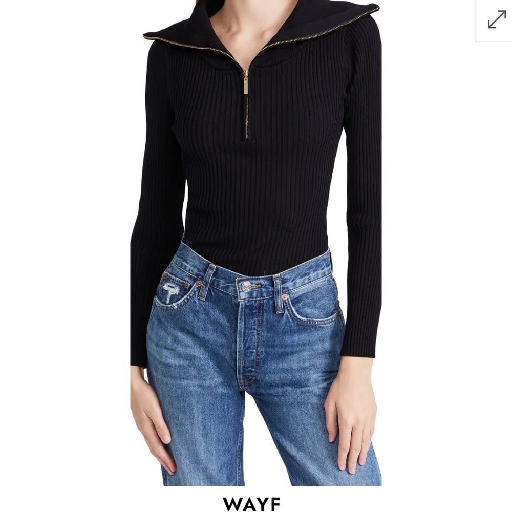 WayF Aguilera half zip thong bodysuit size M